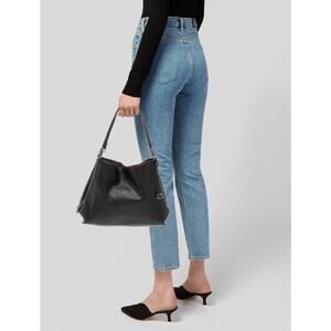 Coach Dalton Shoulder Bag Black Pebbled Leather Coach Bella